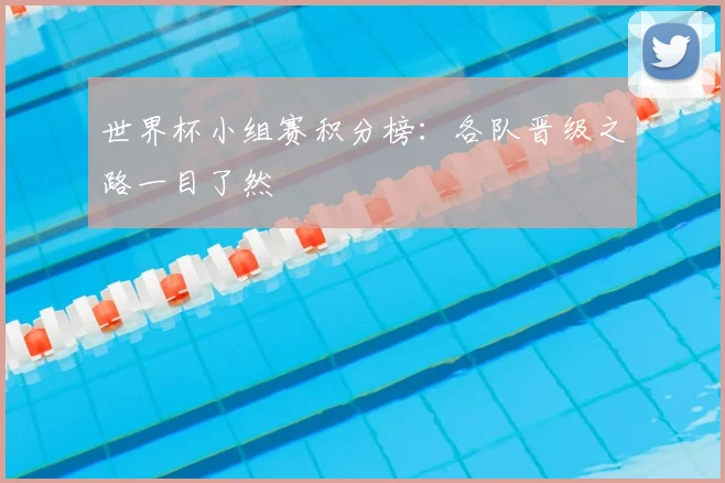 世界杯小组赛积分榜：各队晋级之路一目了然